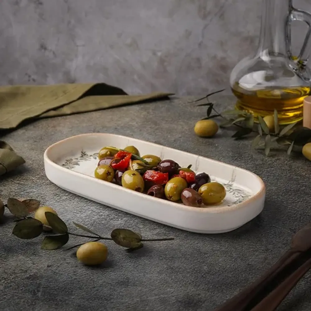 Блюдо овальное 20,5*9,5 см h2,5 см емкость для закусок с бортом Oliva By Bone Innovation [6]