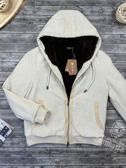 Куртка с мехом Loro Piana со вставками кожи крокодила