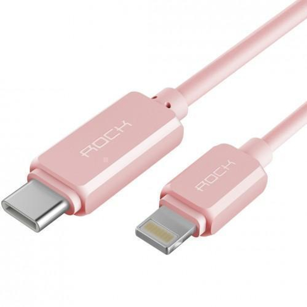 Кабель Rock RCB0414 (Type-C) на (Lightning) 100см (Rose Gold)