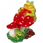 Фигура из гипса «Лягушка на мухоморе» 38см