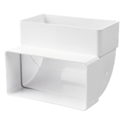 Колено вертикальное Zernberg 204*60 мм 90 градусов пластик 16181