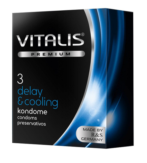 Презервативы Vitalis PREMIUM delay & cooling, охлаждающий эффект