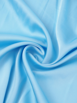 Шелк армани голубой глянцевый плотность 90 г/м2 метражом
