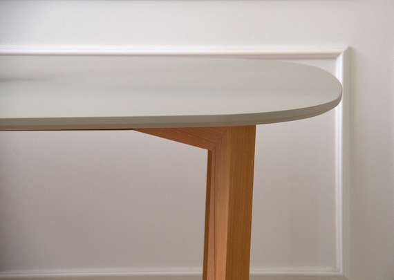 Стол обеденный Cross 2 180*90 см (светло-серый, бук)