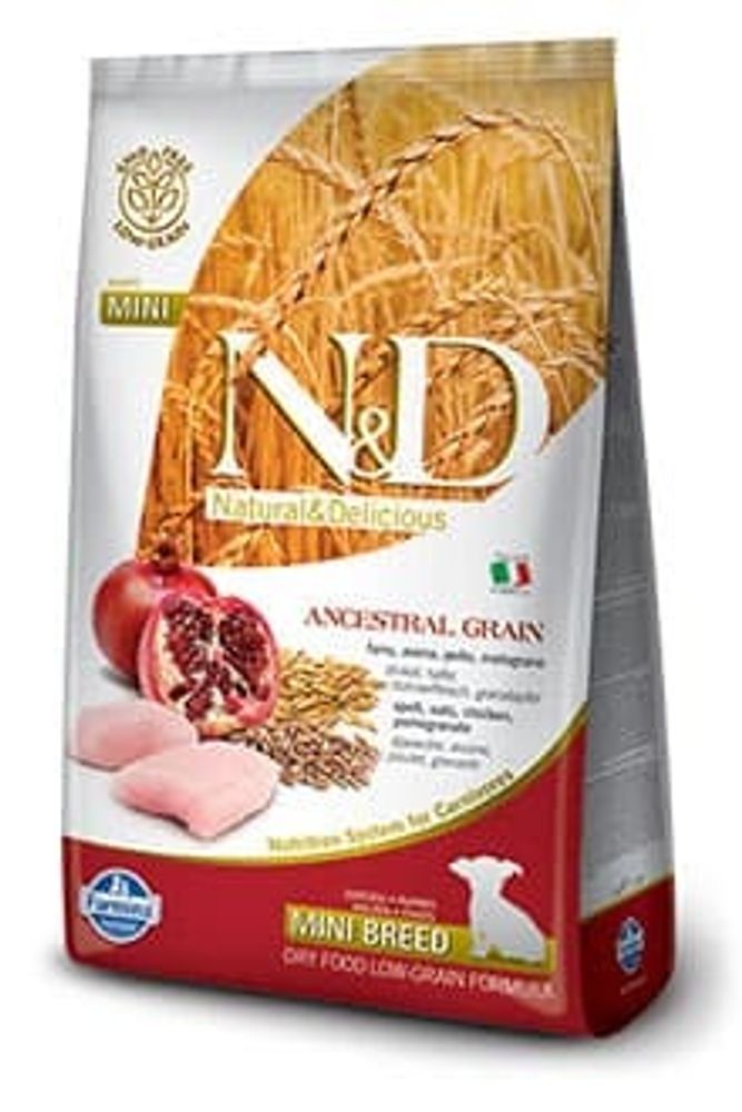 Корм N&amp;D Low Grain DOG CHICKEN&amp;POMEGRANTE PUPPY MINI 800 gr
