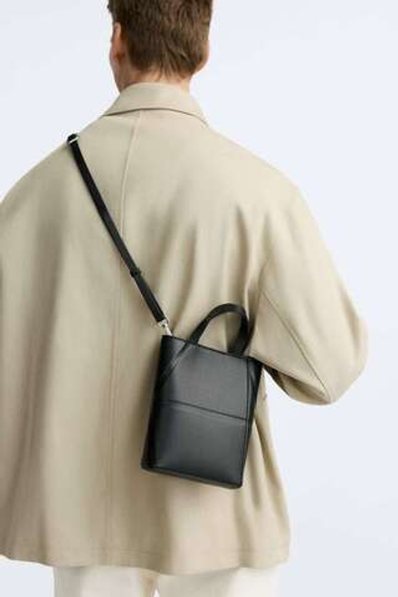 ZARA НЕБОЛЬШАЯ СУМКА «ОРИГАМИ», ЧЕРНЫЙ