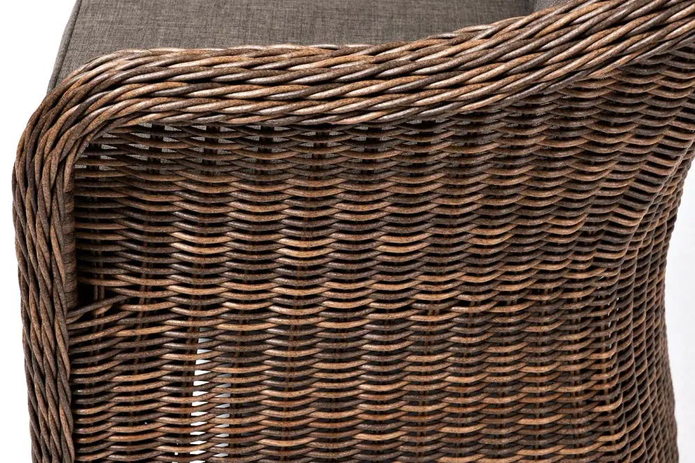 "Равенна" диван двухместный плетенный из ротанга, цвет коричневый