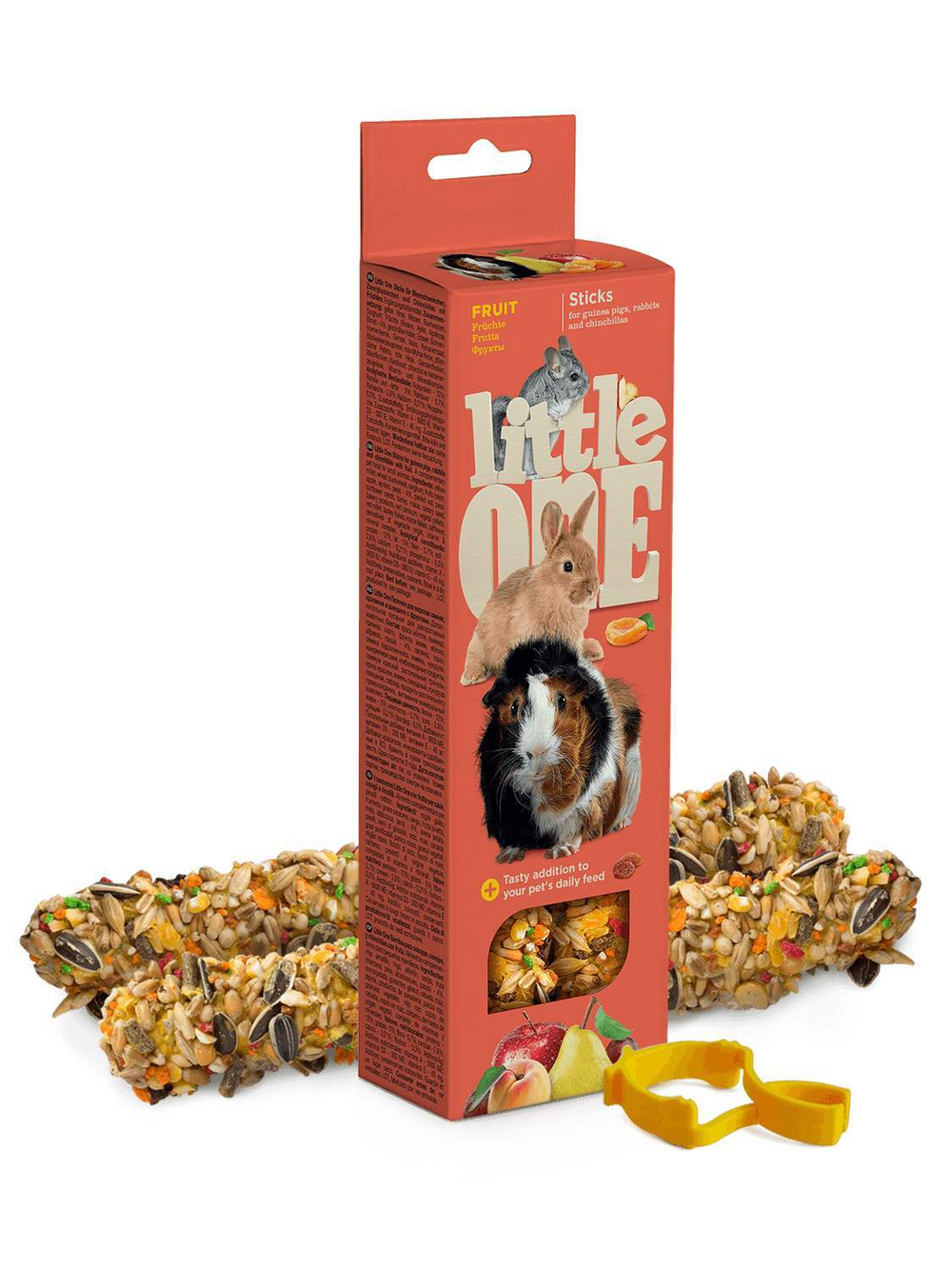 ЛИТЛ ВАН Палочки для морских свинок, кроликов, шиншил с фруктами коробка 2*60г