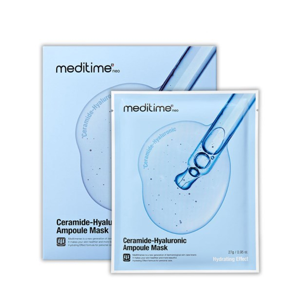 Тканевая увлажняющая маска с керамидами Meditime Ceramide-Hyaluronic Ampoule Mask