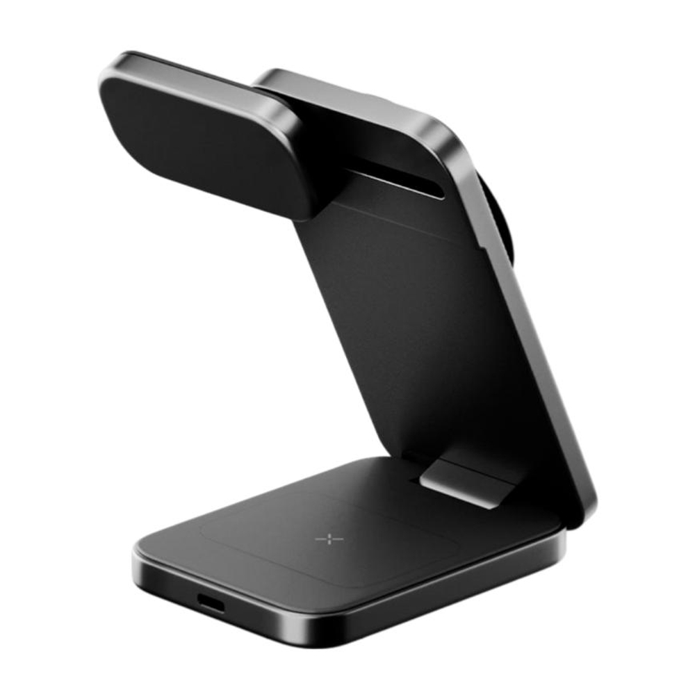 Складная зарядная станция MagSafe Energea MagTrio 2 для iPhone, Apple Watch и AirPods (Qi2.2) Беспроводная зарядка: Qi 25 Вт, Qi 5 Вт, магнитное крепление для зарядки Apple Watch (Qi 2,5 Вт). Проводная зарядка: нет. Сертификация Qi2. Отсутствует LED-индик