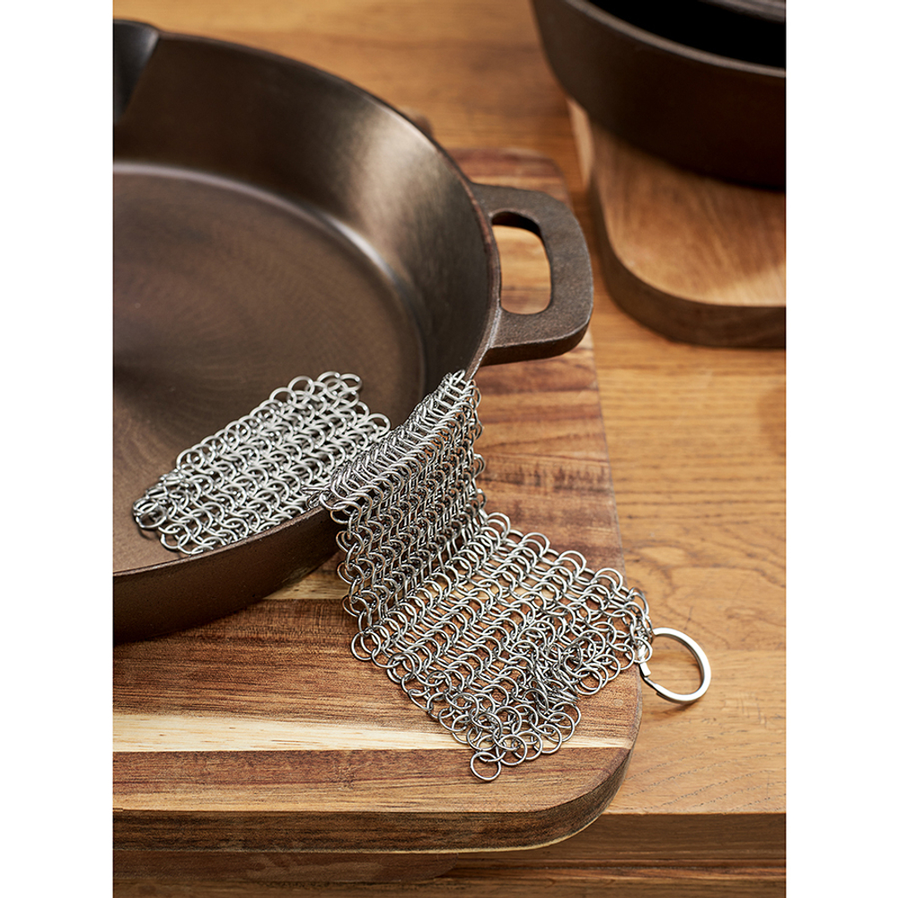 Губка кольчужная для чистки чугуна и нержавеющей стали, 20х15 см