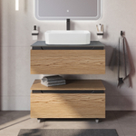 Мебель для ванной со столешницей и накладной раковиной Cezares SLIDER 80 Дуб Тангент SLIDER-800-1C-SO-RT-P