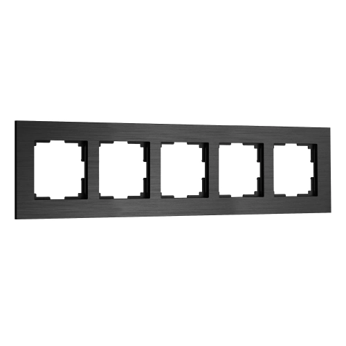 Рамка на 5 постов AluMax (черный алюминий) W0053508