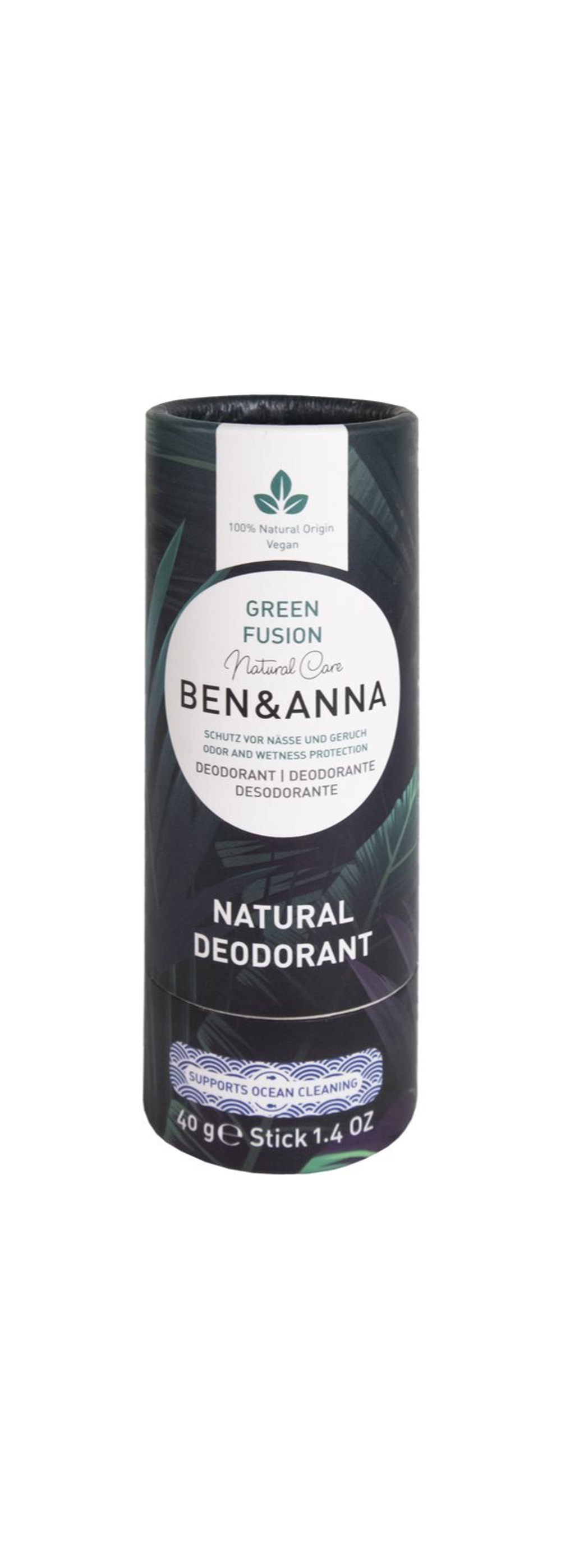 BEN&ANNA Natural Deodorant Green Fusion - стик-дезодорант /   40  g  / GTIN 4260491222220