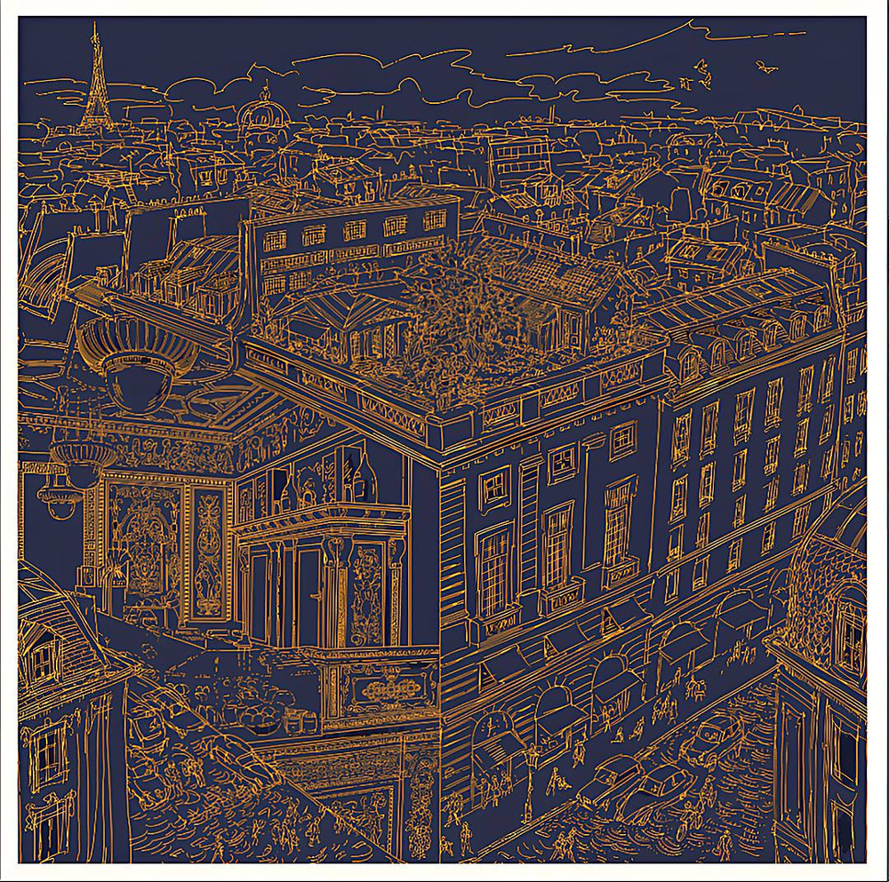 Платок двойной печати 88x88 см AV-BSD1031220222