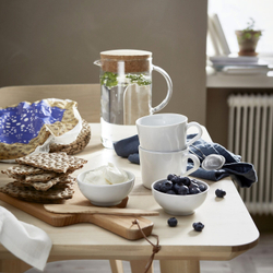 IKEA 365+ Миска, закругленные бока, белая, 9 см