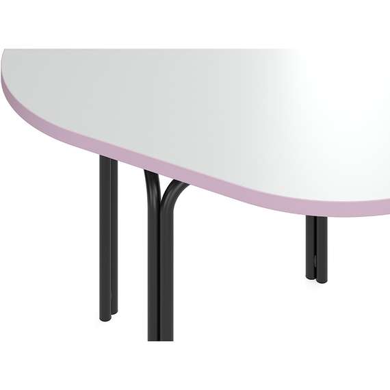 Столик кофейный ror, 75х50 см, черный/серый/розовый