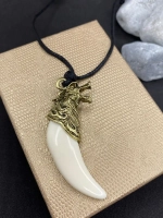 Амулет подвеска оберег Волчий Клык Зуб Волка талисман на шею