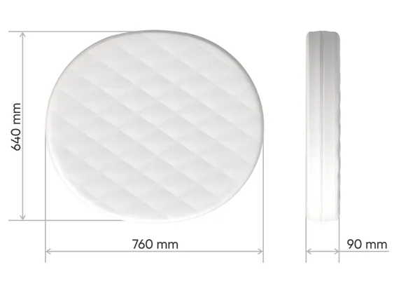 Матрас для люльки Ellipsebed кокос/форплит/латекс 9 см