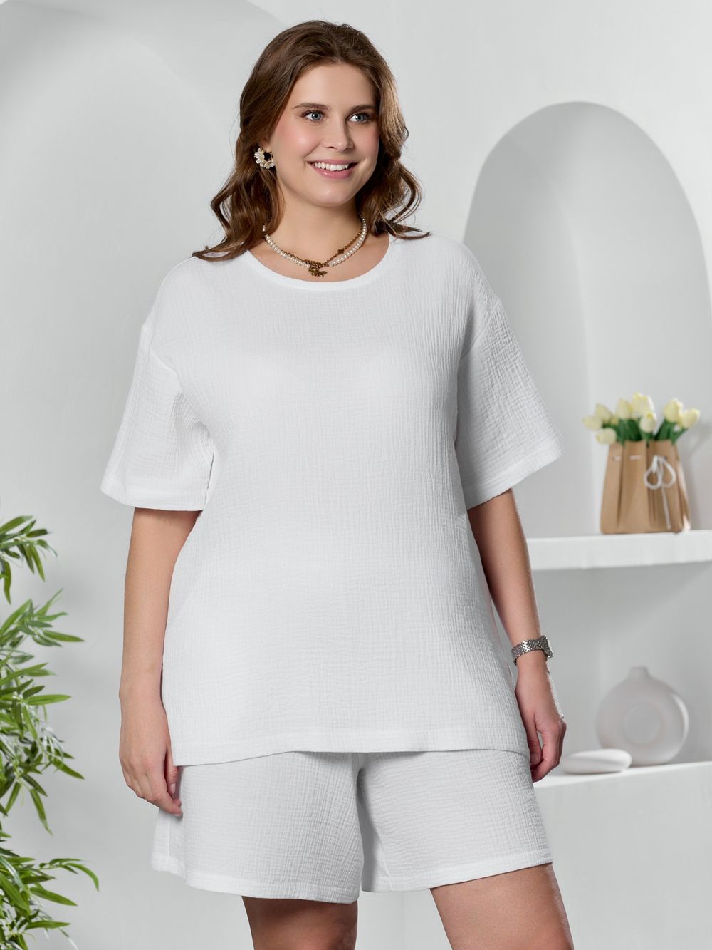 Блузка Вуаль-4 Виотекс БЕЛЫЙ