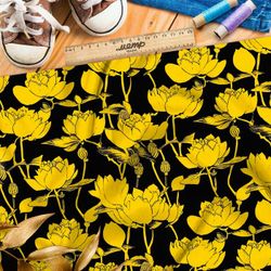 Ткань премиум мембрана контрастные цветы