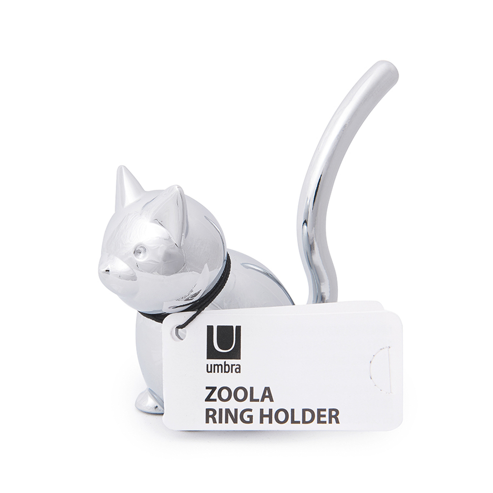 Подставка для колец zoola Кошка хром