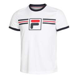 Мужское теннисное поло Fila Oscar T-Shirt Men - White, Multicoloured