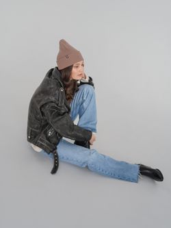 Шапка вязаная весенняя/осенняя МУЛА (Бежевый)