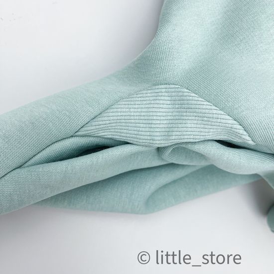 Комбинезон из футера с начесом "Смайлики" Снежная мята