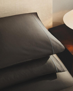 ZARA HOME (300 НИТЕЙ) НАВОЛОЧКА ИЗ ХЛОПКА, ПЕПЕЛЬНЫЙ