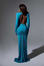 Платье Americano с длинным рукавом, бирюзовый