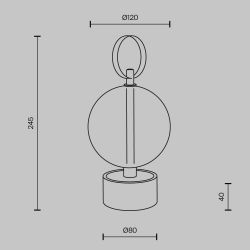 Настольная лампа аккумуляторная Maytoni   MOD478RL-L3B3K