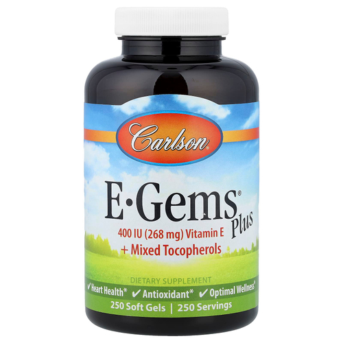 Carlson, E-Gems® Plus, 250 капсул