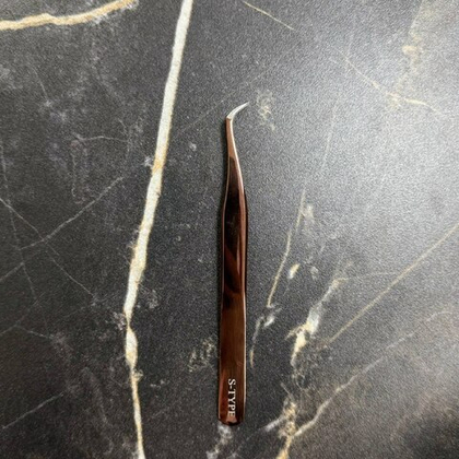 Пинцет Алины Чечель (A.Chechel) S-type розовый