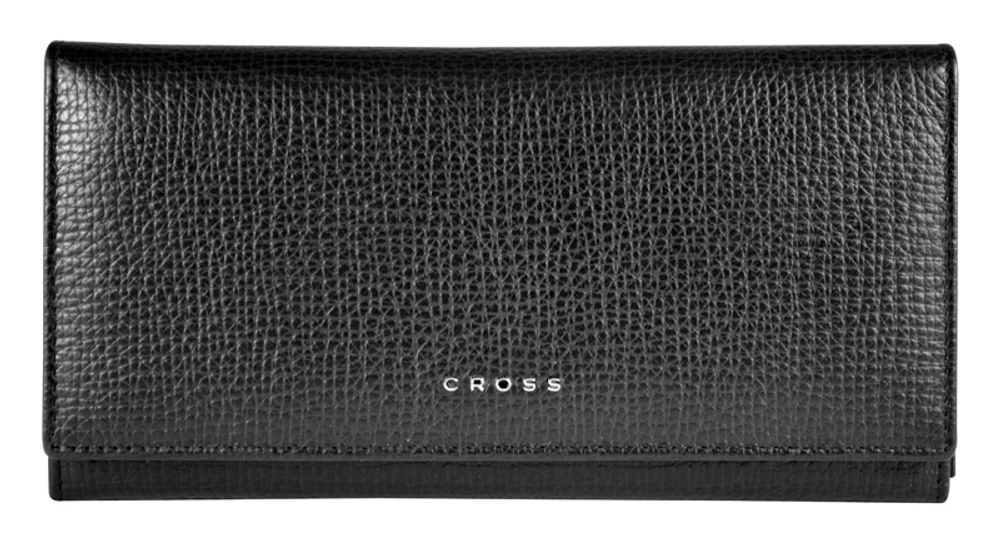 Кошелек Cross RTC, кожа наппа, черный, 20x11x2,5 см