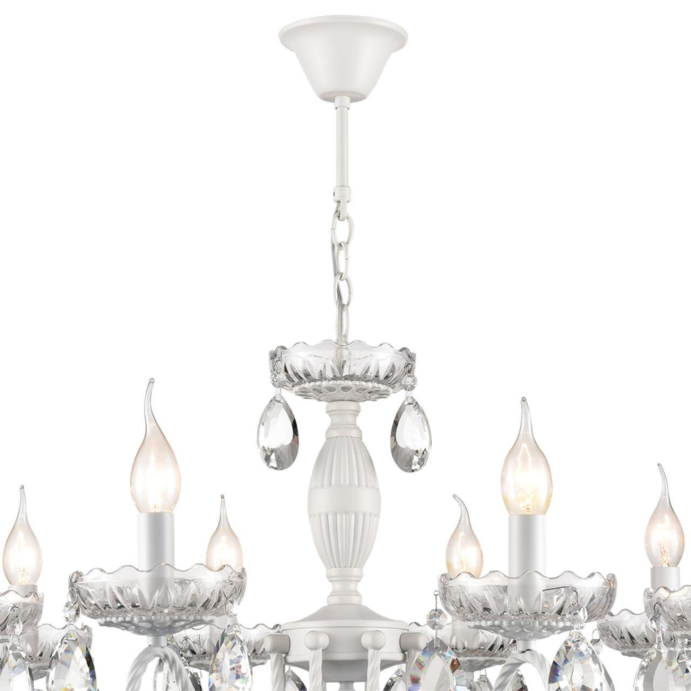 8189/8 CLASSI LN25 23 белый, металл/хрусталь Люстра E14 8*40W 220V SNOW