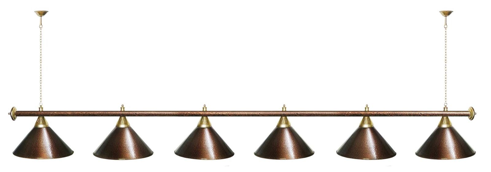 Лампа STARTBILLIARDS 6 пл. (плафоны золотые,штанга золотая,фурнитура золото) фото №63