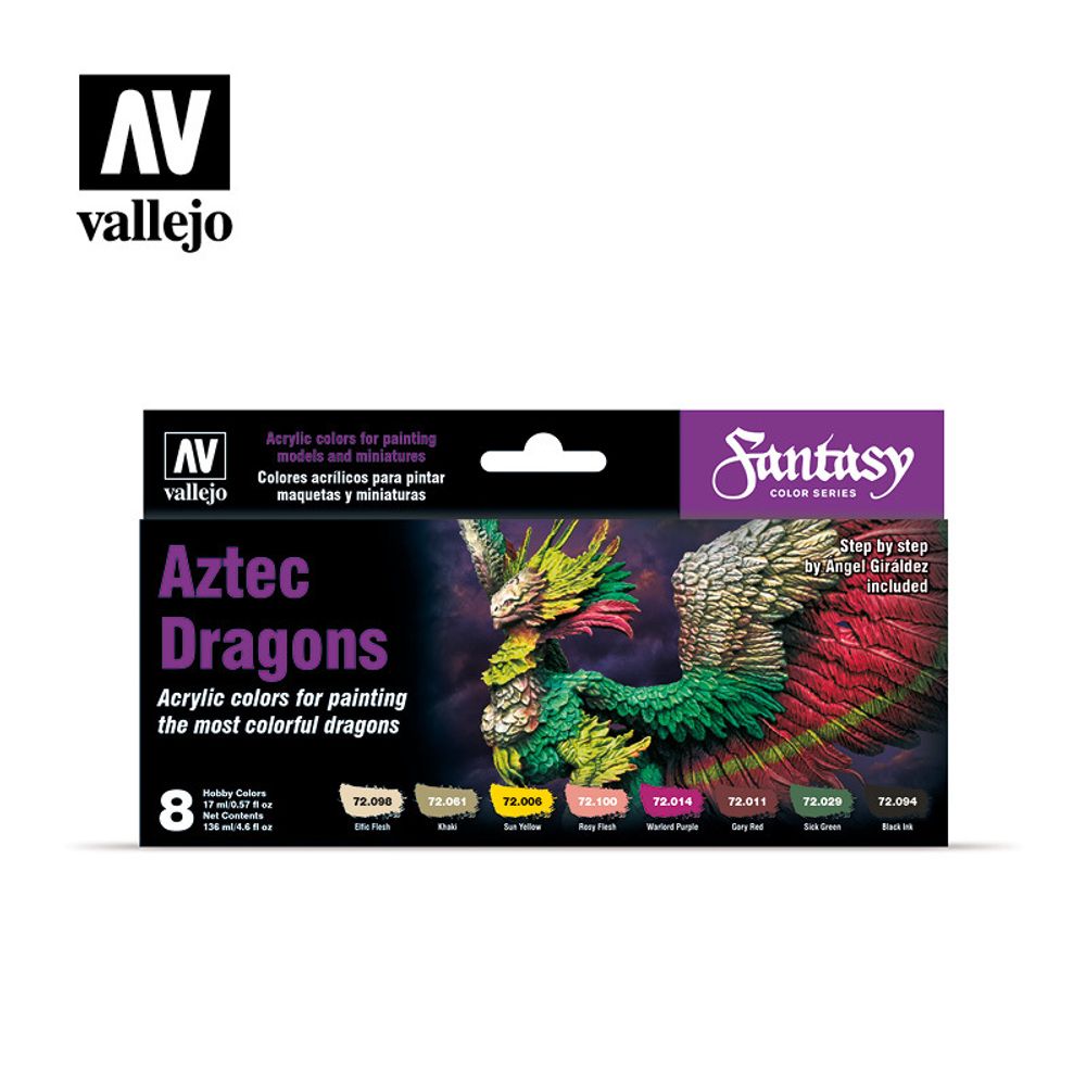 Набор красок Vallejo Game Color Set: Aztec Dragons by A.Giraldez - купить  по выгодной цене | Единорог - Настольные игры