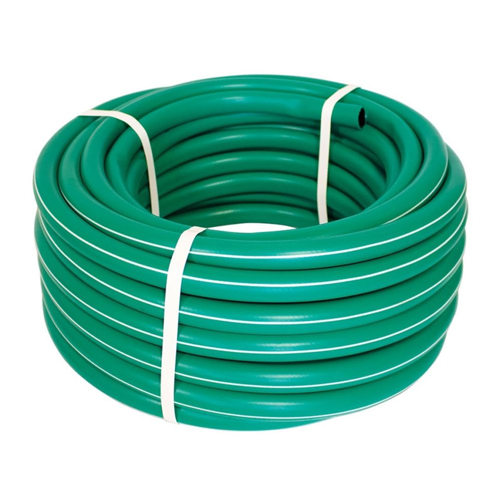 Шланг 1" 25 м, поливочный армированный трехслойный зеленый, TPE (термоэластопласт), ФАРИНА, 93320 ---