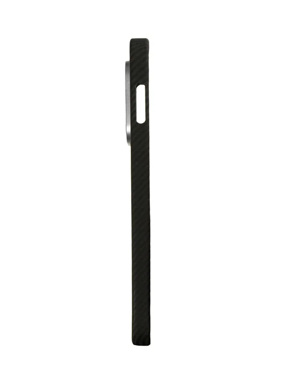 Карбоновый чехол для IQOO 15 Ultra с MagSafe черная сетка (Black)
