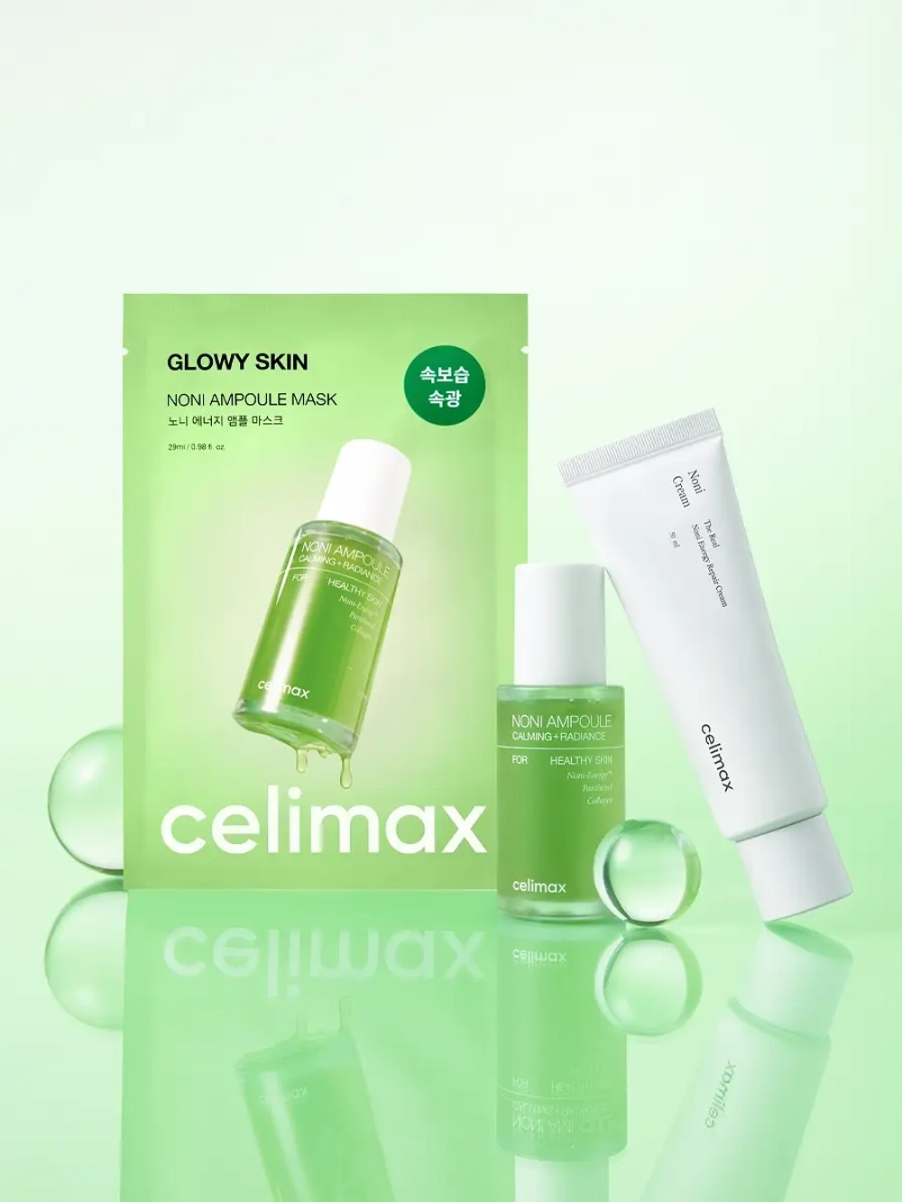 Celimax Ампульная тканевая маска с экстрактом нони для сияния кожи Glowy Skin Noni Ampoule Mask 29 мл х 10 шт
