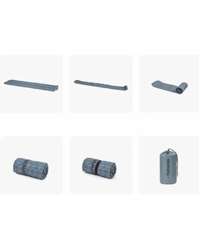 Коврик самонадувающийся Naturehike, 185x55x3,5 см, синий