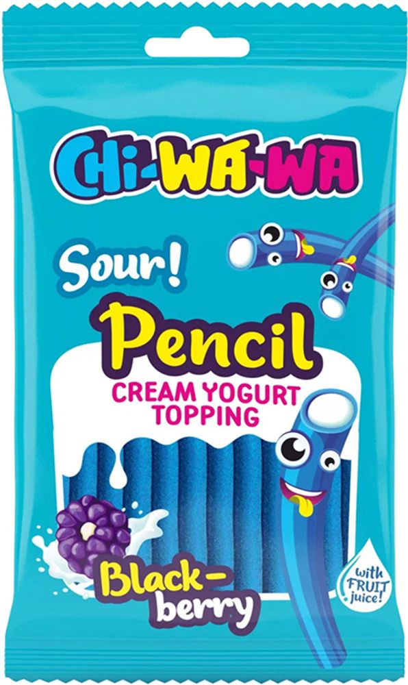 Жевательный мармелад Chi-Wa-Wa Ежевика кислый (карандаш) 80г