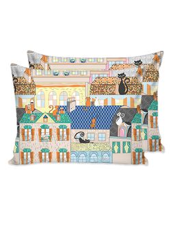 Наволочка комплект 2шт Сказка "Париж" 50х70 см, перкаль