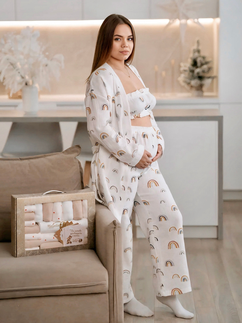 Муслиновый комплект 3в1 «Радуги»