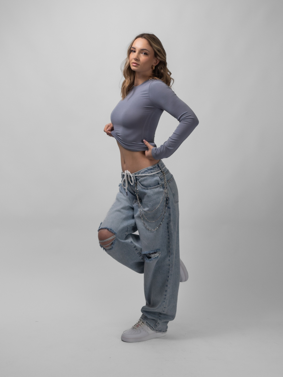 Лонгслив женский Skin Line (Grey)