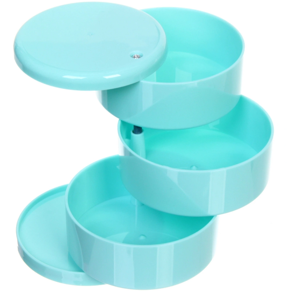 Органайзер для хранения «МАРЦИПАН», цвет голубой, три отделения, 10.5*13см (упаковка коробка)