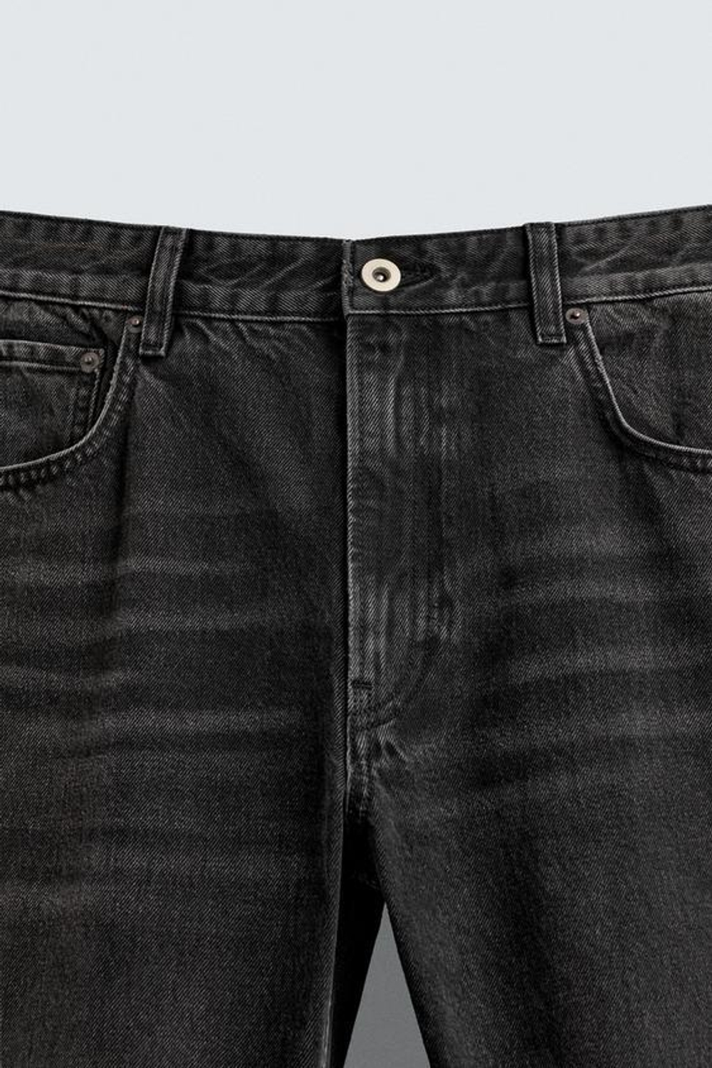 ZARA ДЖИНСЫ FLARE FIT С МОЛНИЯМИ, УГОЛЬНЫЙ