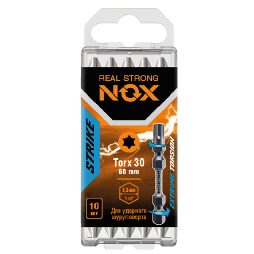 Бита impact Tx30-60 E6.3,10 шт бокс STRIKE