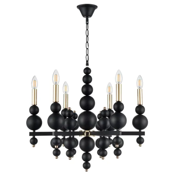8106/6 MODERNI LN25 120 черный/золото, металл Люстра Е14 6*40W 220V NANA
